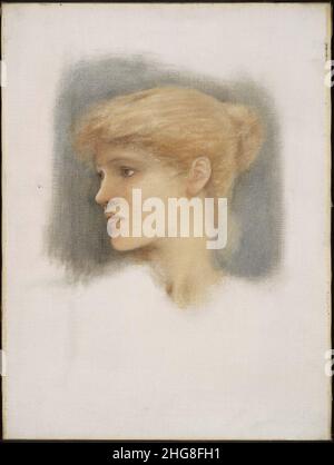 Sir Edward Coley Burne-Jones - Studio del capo di una giovane donna Foto Stock