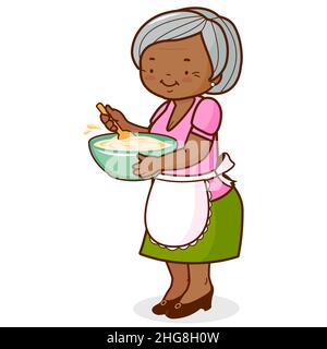 Cucina della nonna afroamericana. Foto Stock