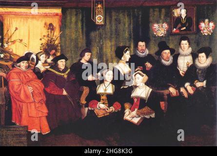 Sir Thomas More suo Padre Household e discendenti. Foto Stock