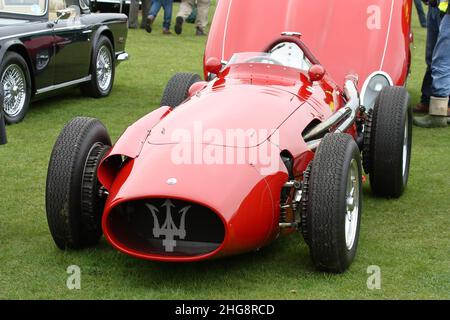 Maserati 250F Grand Prix a Fawley, Henley-on-Thames, Regno Unito Foto Stock