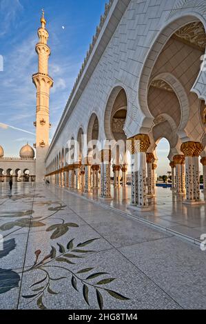 ABU DHABI. Moschea Sheikh Zayed Foto Stock