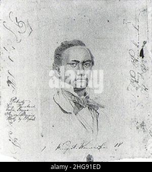 Schizzo di Kamehameha IV. Foto Stock