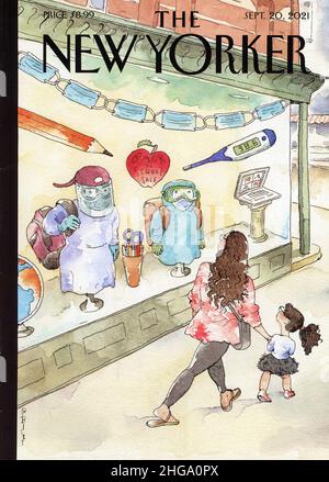 2021 copertina della rivista settimanale 'The New Yorker', USA Foto Stock