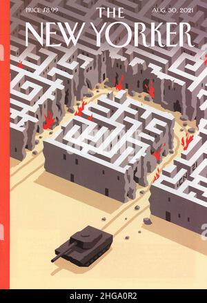 2021 copertina della rivista settimanale 'The New Yorker', USA Foto Stock