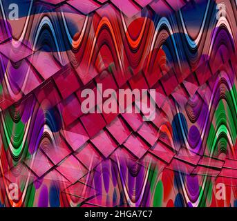 Textile illustration.fashion stampa pattern.colorful sporco astratto sfondo,vecchia grunge texture.Fabric fondo batik pattern nel tessuto Foto Stock