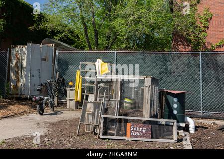 tour della struttura per compost Foto Stock