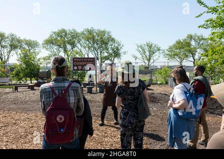 tour della struttura per compost Foto Stock