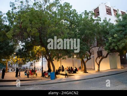 Caffetteria al Balad, provincia della Mecca, Jeddah, Arabia Saudita Foto Stock