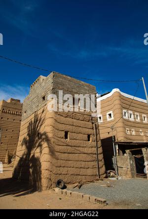 Antiche case di fango, Najran provincia Najran, Arabia Saudita Foto Stock