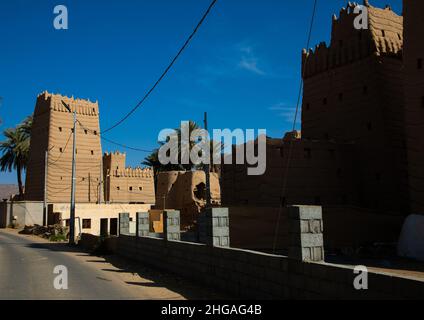 Antiche case di fango, Najran provincia Najran, Arabia Saudita Foto Stock