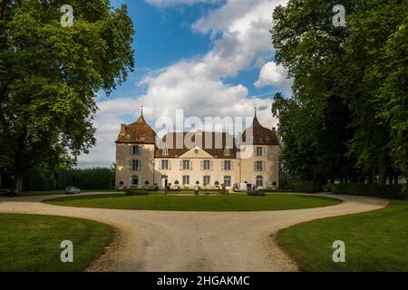 Chateau de Roche, Arc-et-Senans, Dipartimento Doubs, Franche-Comte, Francia Foto Stock