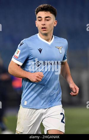 Roma, Italia. 18th Jan 2022. Raul Moro della SS Lazio in occasione della partita di calcio Itally Cup tra le SS Lazio e Udinese Calcio allo stadio Olimpico di Roma, 18th gennaio 2022. Foto Andrea Staccioli/Insidefoto Credit: Ininsidefoto srl/Alamy Live News Foto Stock