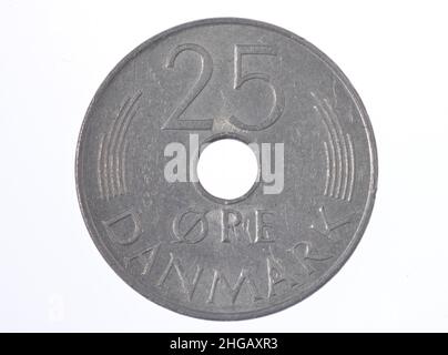 Coin, 25 oere, Danimarca Foto Stock