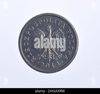 Coin, 10 groszy, Polonia Foto Stock