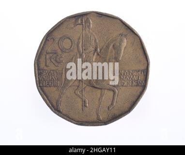 Coin, 20 corone, Repubblica Ceca Foto Stock