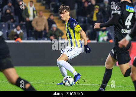 ISTANBUL, TURCHIA - GENNAIO 19: Mesut Ozil di Fenerbahce SK durante la Super Lig match tra Fenerbahce e Altay al Sukru Saracoglu Stadium il 19 Gennaio 2022 a Istanbul, Turchia (Foto di /Orange Pictures) Foto Stock