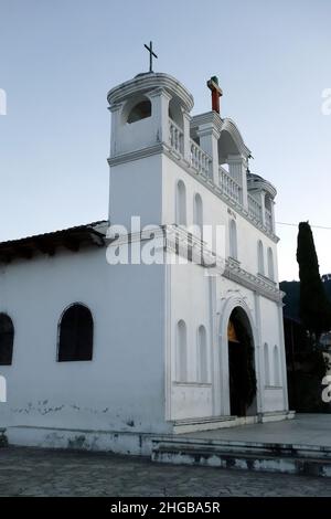 Cappella del Signore di Esquipulas, Capilla El Senor de Esquipulas, Zinacantan, Stato del Chiapas, Messico, Nord America Foto Stock