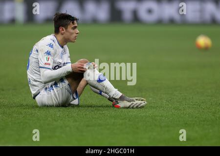 Milano, Italia. 19th Jan 2022. Samuele Ricci (Empoli FC) durante l'Inter - FC Internazionale vs Empoli FC, partita di calcio Italiana Coppa Italia a Milano, Gennaio 19 2022 Credit: Agenzia fotografica indipendente/Alamy Live News Foto Stock