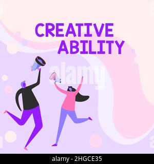 Ispirazione che mostra la capacità creativa del segno. Parola scritta sul potere di agire liberamente per mostrarsi senza limitazione Illustrazione di Partner salto Foto Stock