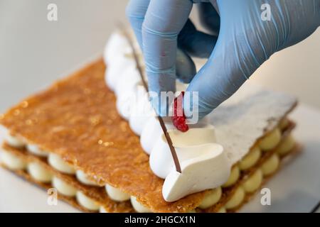 Torte fatte in casa Design e foto dettagliate Foto Stock