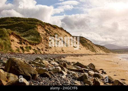 Five Finger Strand Beach sulla penisola di Inishowen, Contea di Donegal, Irlanda Foto Stock