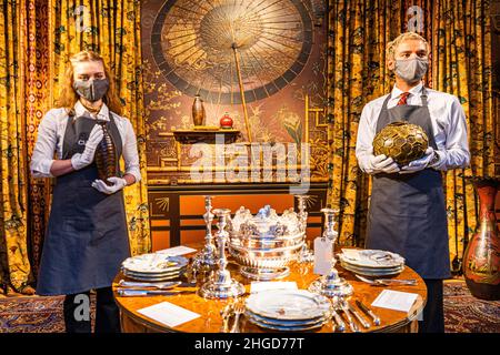 LONDRA, REGNO UNITO. 20 gennaio 2022. Anteprima stampa di Christie’s Au Bord Du Lac del designer d’interni francese Franois-Joseph Graf con una collezione di arti decorative, mobili e dipinti francesi. Credit: amer Ghazzal/Alamy Live News Foto Stock