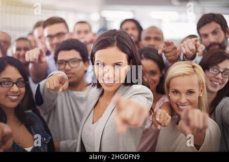 Abbiamo bisogno di persone come te per entrare nel nostro team Foto Stock
