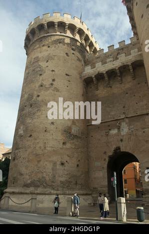 Torri di quarto nella città vecchia di Valencia. Foto Stock