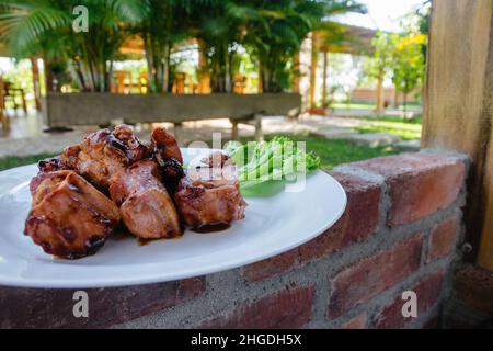 Cibo colombiano delizioso e spettacolare Foto Stock