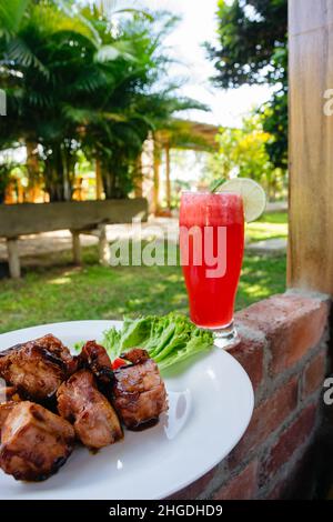 Cibo colombiano delizioso e spettacolare Foto Stock