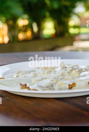 Cibo colombiano delizioso e spettacolare Foto Stock