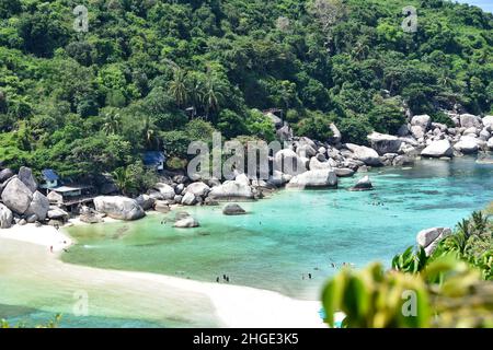 Vista dell'isola di Koh Nang Yuan Foto Stock