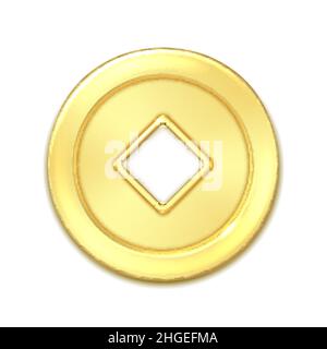 moneta vettore cina moneta Illustrazione Vettoriale