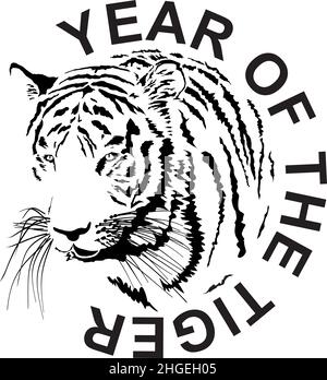 Anno della Tigre Illustrazione Vettoriale