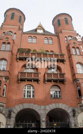 Berlino Giugno 2020: La struttura correttiva Moabit (JVA Moabit) nel distretto di Berlino di Moabit Foto Stock