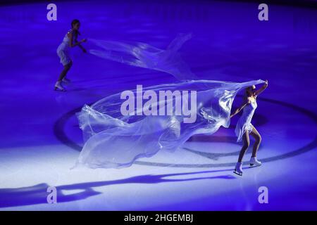 Cerimonia di apertura al campionato ISU Four Continents Figure Skating Championships 2022, presso il Tondiraba Ice Hall, il 20 gennaio 2022 a Tallinn, Estonia. Credit: Raniero Corbelletti/AFLO/Alamy Live News Foto Stock