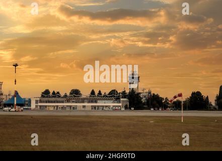 Bulgaria Settembre 2021: Vola dall'Inghilterra alla Bulgaria su Wizz Air, la compagnia aerea europea più verde e in più rapida crescita, con il suo sistema di compensazione del carbonio come parte del suo più ampio impegno a ridurre il gas serra Clifford Norton Alamy Foto Stock