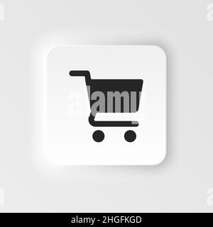 Shopping, icona vettore stile pneumatico carrello. Semplice illustrazione degli elementi dal concetto di interfaccia utente. Shopping, icona vettore stile pneumatico carrello. Finanza con Illustrazione Vettoriale