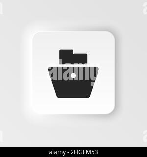 Cestino, checkout, icona vettore stile pneumatico shopping. Semplice illustrazione degli elementi dal concetto di interfaccia utente. Cestino, checkout, shopping pneumatico stile vect Illustrazione Vettoriale