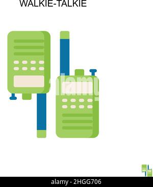 Walkie-talkie semplice icona vettoriale.perfetto colore moderno pittogramma su tratto modificabile. Icone walkie-talkie per il vostro progetto aziendale Illustrazione Vettoriale