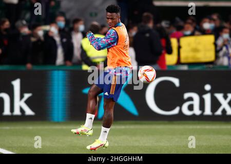 20th gennaio 2022; Estadio Martinez Valero, Elche, Spagna; la Liga Football, Elche CF contro Real Madrid; Foto Stock