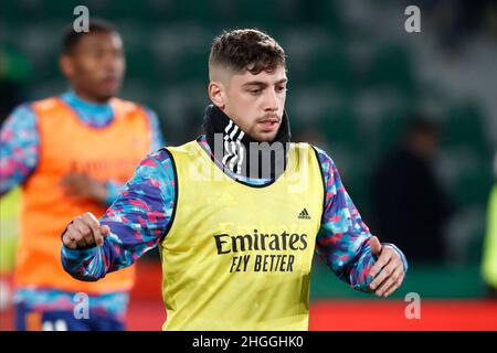 20th gennaio 2022; Estadio Martinez Valero, Elche, Spagna; la Liga Football, Elche CF contro Real Madrid; Foto Stock