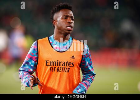 20th gennaio 2022; Estadio Martinez Valero, Elche, Spagna; la Liga Football, Elche CF contro Real Madrid; Foto Stock