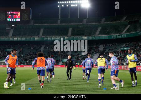 20th gennaio 2022; Estadio Martinez Valero, Elche, Spagna; la Liga Football, Elche CF contro Real Madrid; Foto Stock