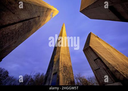 Friedland Memorial, Monumento agli omecomers, Heimkehrerdenkmal, Germania, bassa Sassonia, Friedland Foto Stock
