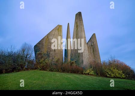 Friedland Memorial, Monumento agli omecomers, Heimkehrerdenkmal, Germania, bassa Sassonia, Friedland Foto Stock
