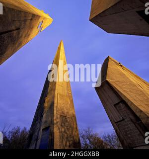Friedland Memorial, Monumento agli omecomers, Heimkehrerdenkmal, Germania, bassa Sassonia, Friedland Foto Stock