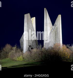 Friedland Memorial, Monumento agli omecomers, Heimkehrerdenkmal, Germania, bassa Sassonia, Friedland Foto Stock