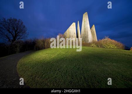 Friedland Memorial, Monumento agli omecomers, Heimkehrerdenkmal, Germania, bassa Sassonia, Friedland Foto Stock