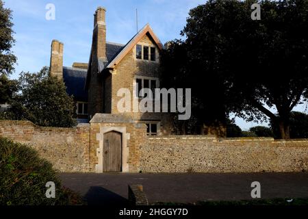 il grange è un edificio di grado 1, classificato come vittoriano, un tempo di proprietà dell'architetto vittoriano, augustus pugin, in, ramsgate, east kent, uk nov 2021 Foto Stock